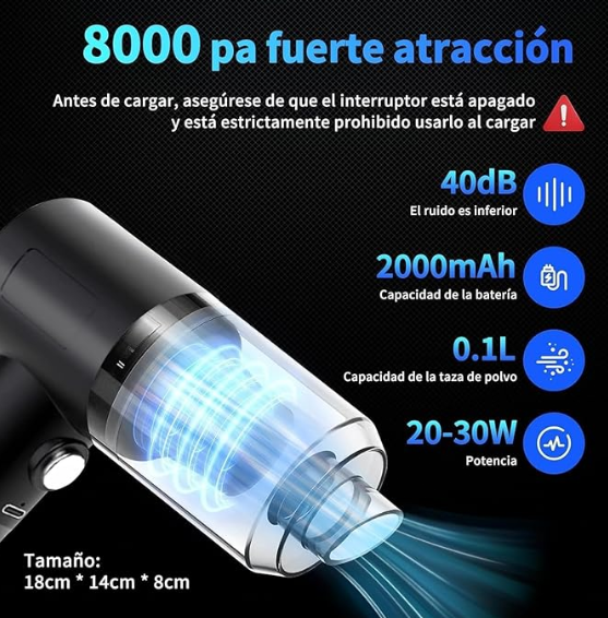 Aspiradora De Mano Portátil 2 en 1