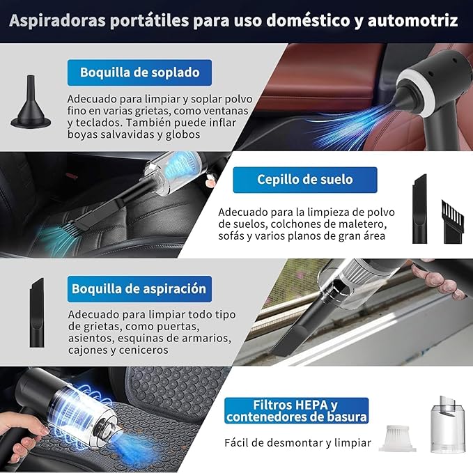 Aspiradora De Mano Portátil 2 en 1